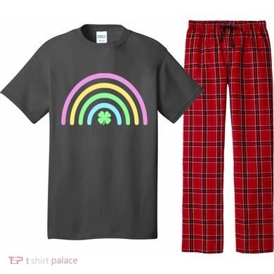 Colorful Shamrock Rainbow Pajama Set