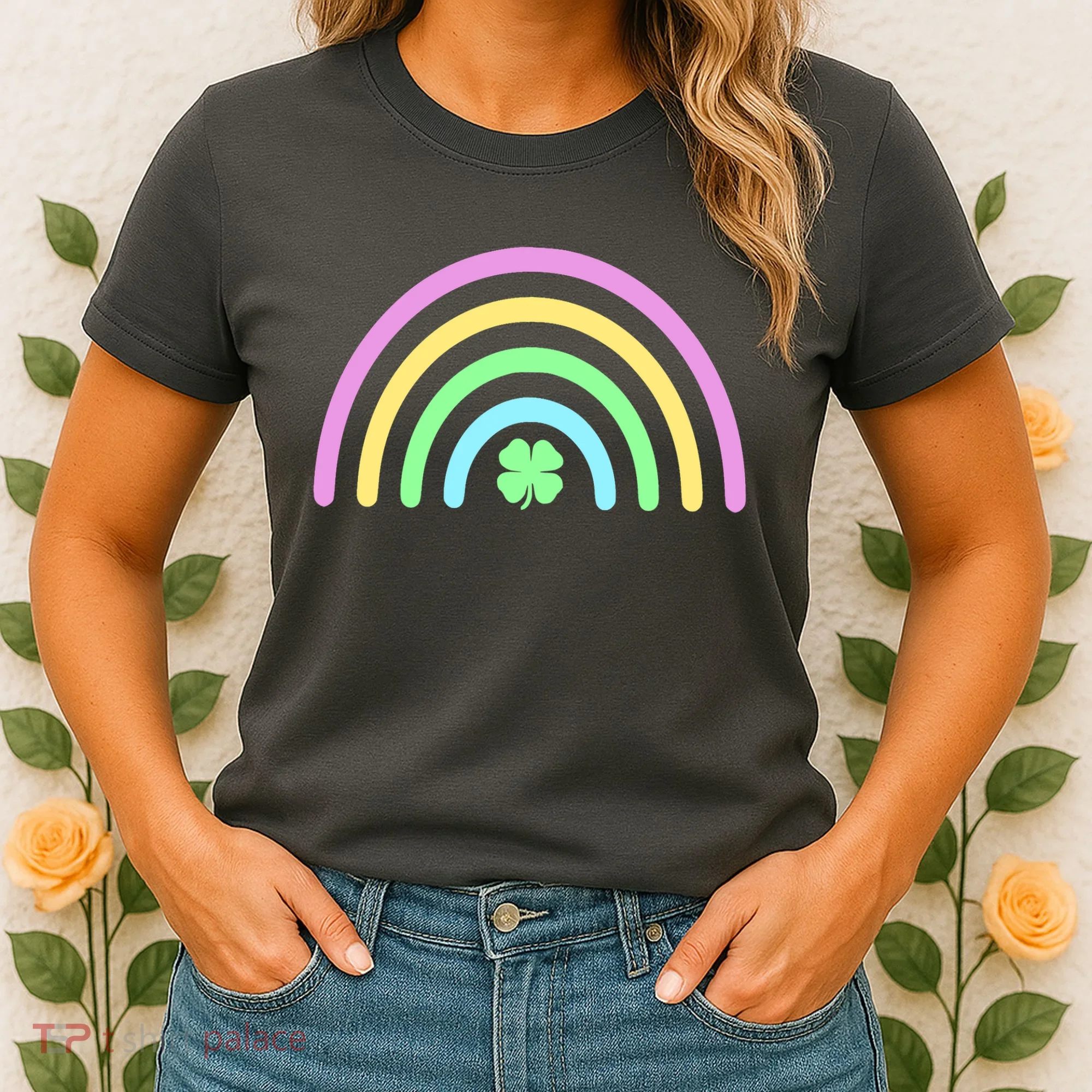 Colorful Shamrock Rainbow Women's T-Shirt