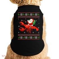 Christmas Santa Riding Lobster Funny Ugly Xmas Sweater Long Sleeve Doggie Tank thumb 0
