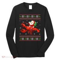 Christmas Santa Riding Lobster Funny Ugly Xmas Sweater Long Sleeve Long Sleeve Shirt thumb 0