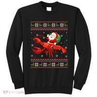 Christmas Santa Riding Lobster Funny Ugly Xmas Sweater Long Sleeve Sweatshirt thumb 0