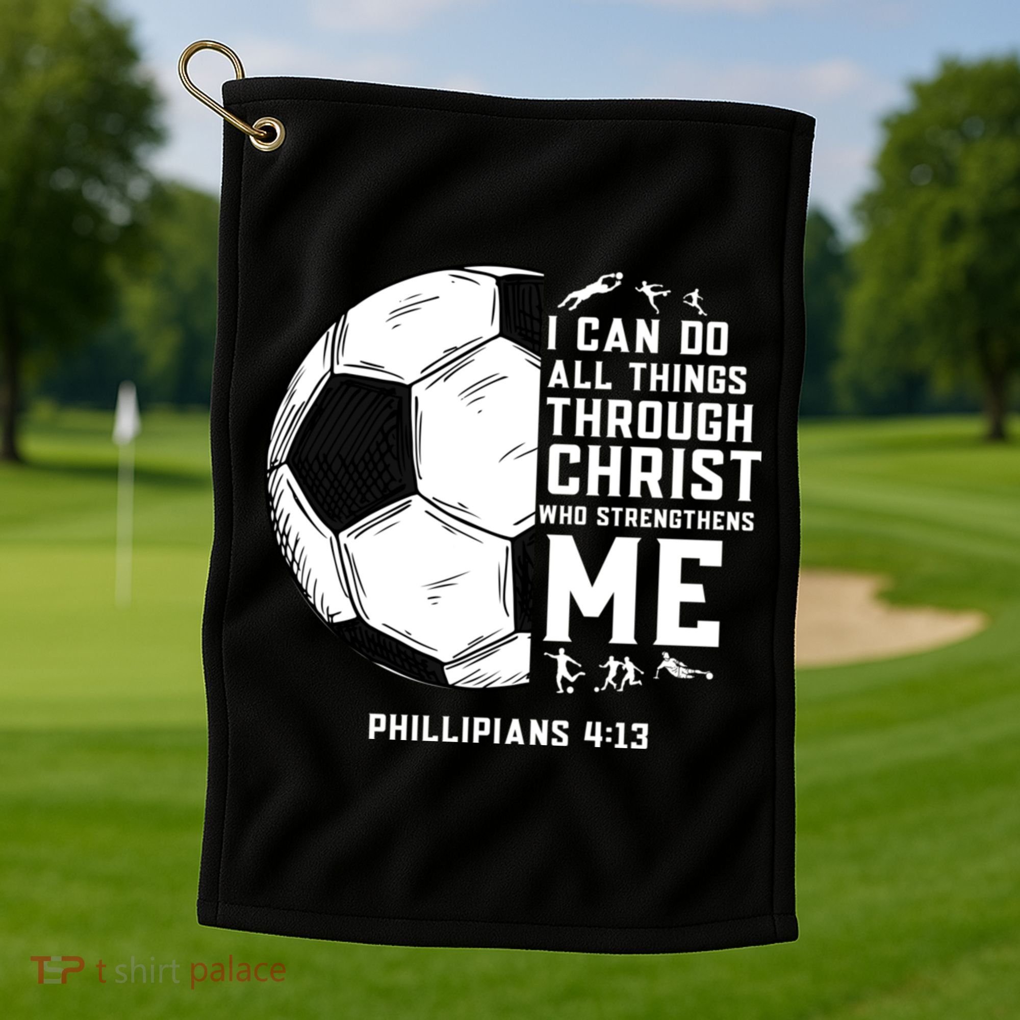 Christian Soccer Religious Gifts Golf Towel
