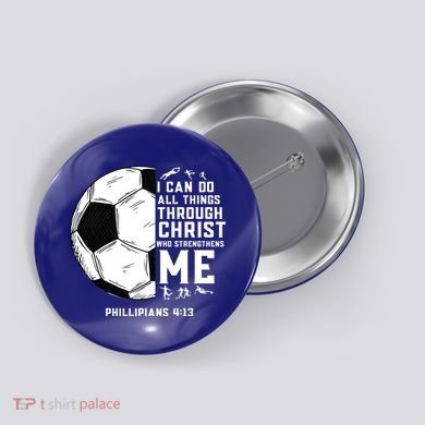 Christian Soccer Religious Gifts Button