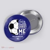 Christian Soccer Religious Gifts Button thumb 0