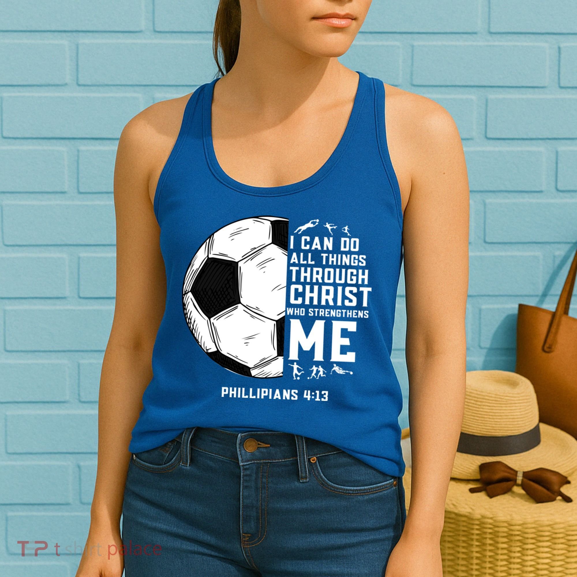 Christian Soccer Religious Gifts Women's Tank Top