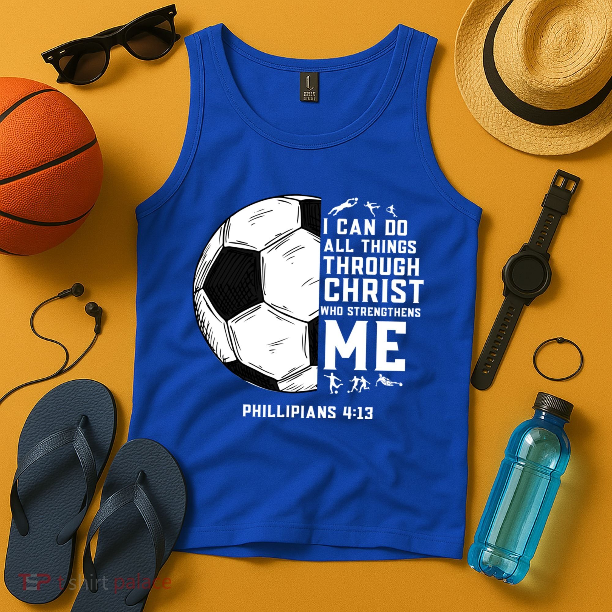 Christian Soccer Religious Gifts Tank Top