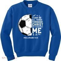 Christian Soccer Religious Gifts Kids Sweatshirt thumb 0