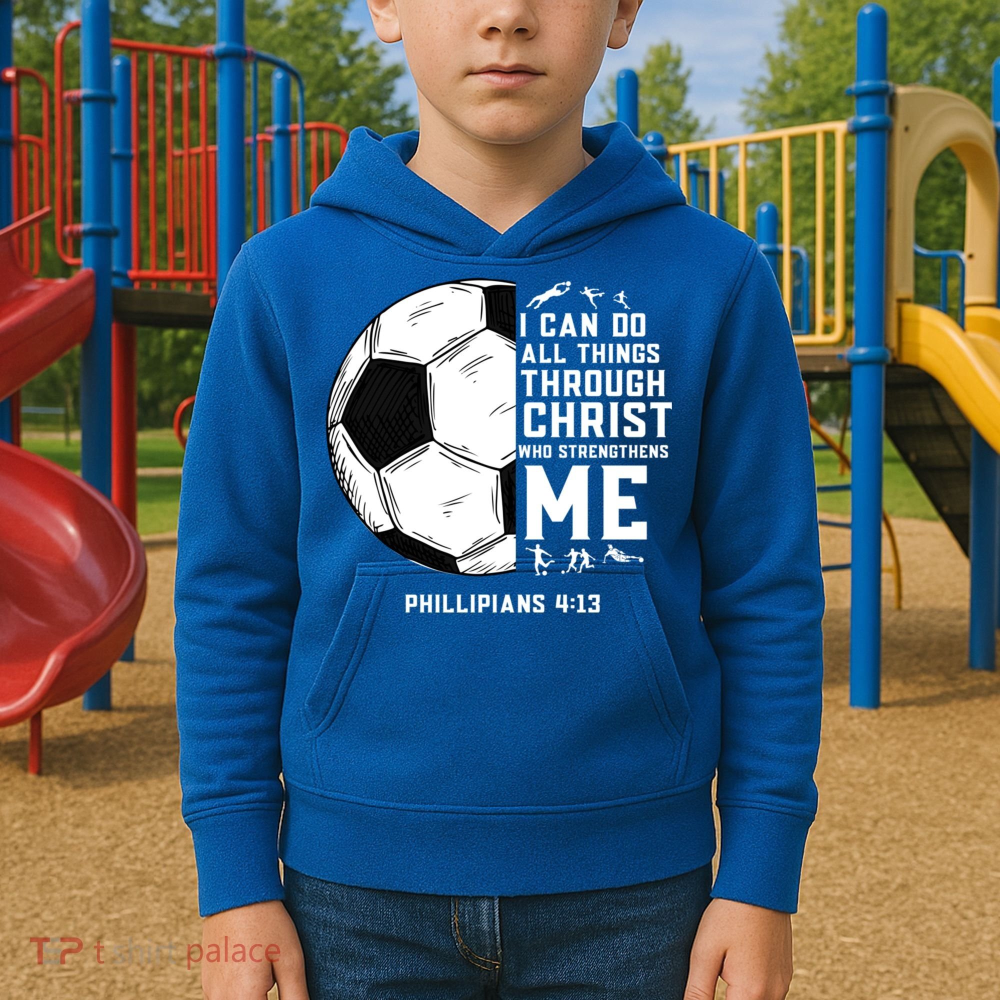 Christian Soccer Religious Gifts Kids Hoodie