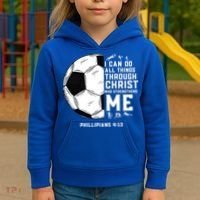 Christian Soccer Religious Gifts Kids Hoodie thumb 3