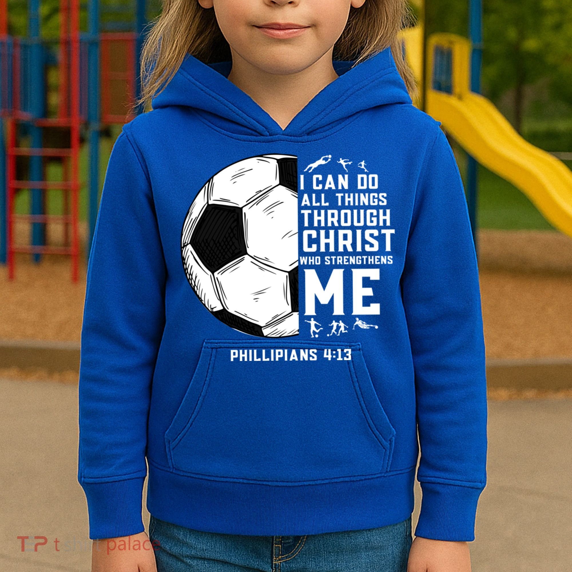 Christian Soccer Religious Gifts Kids Hoodie