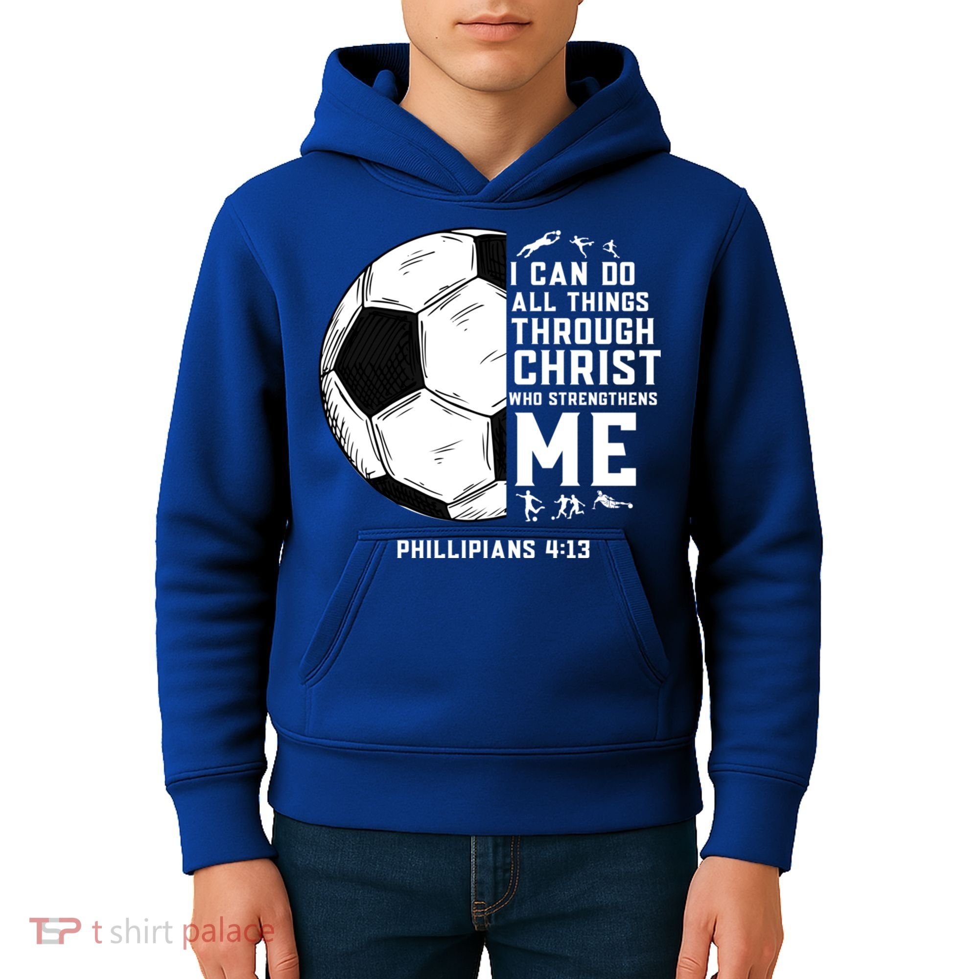 Christian Soccer Religious Gifts Kids Hoodie