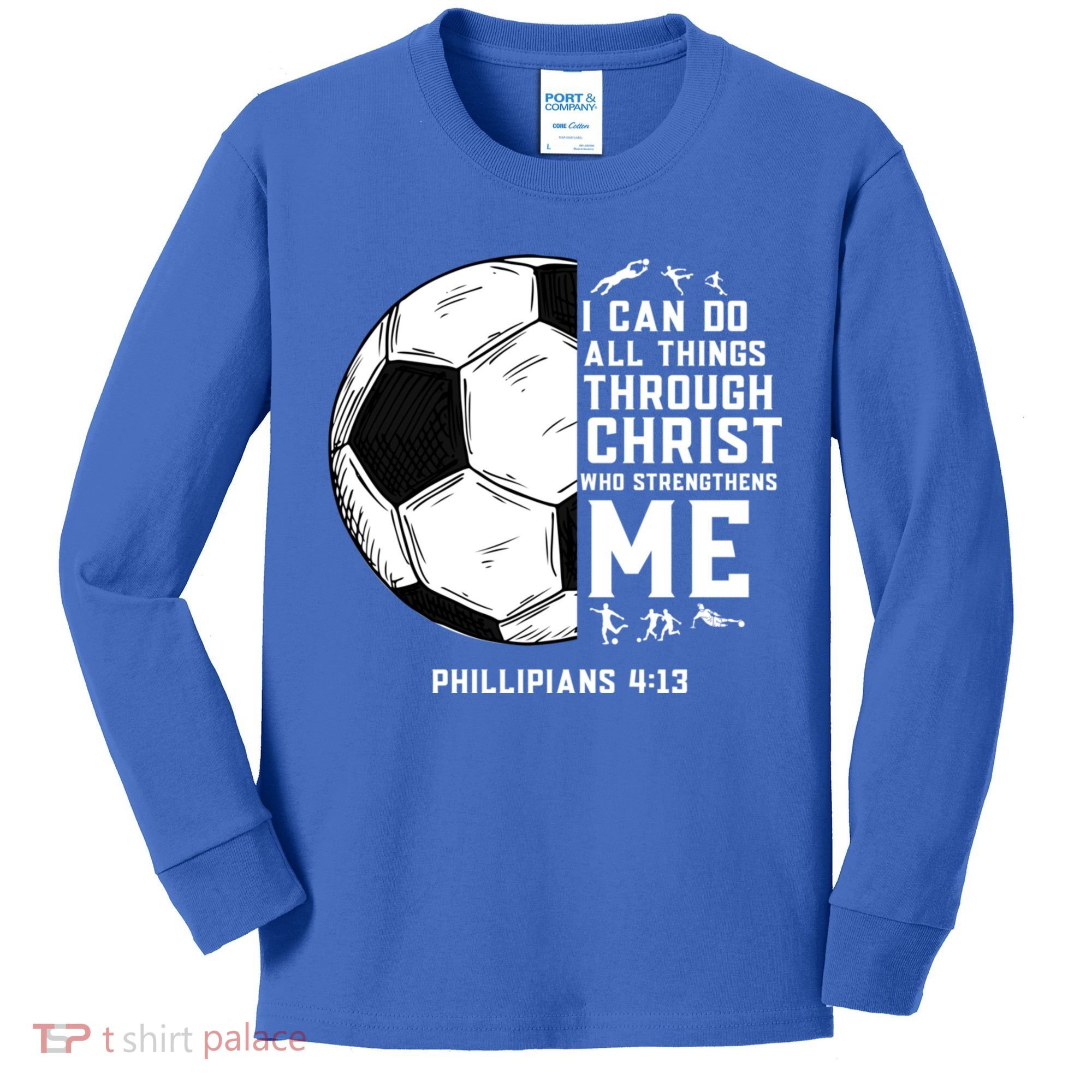 Christian Soccer Religious Gifts Kids Long Sleeve Shirt