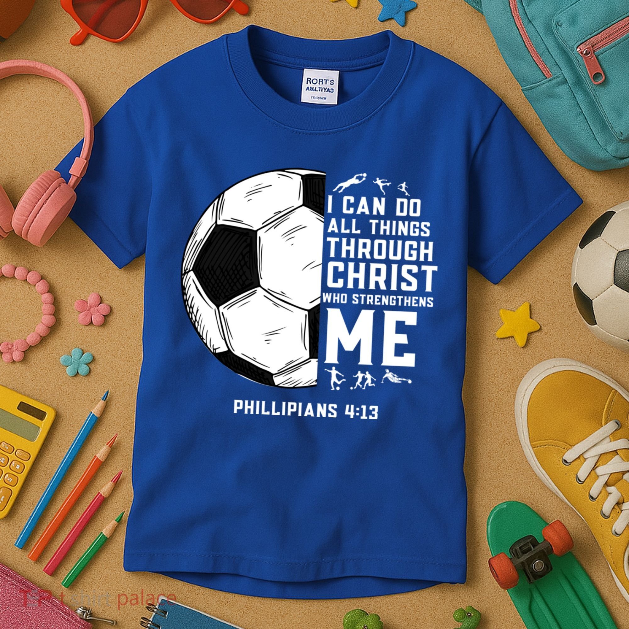 Christian Soccer Religious Gifts Kids T-Shirt