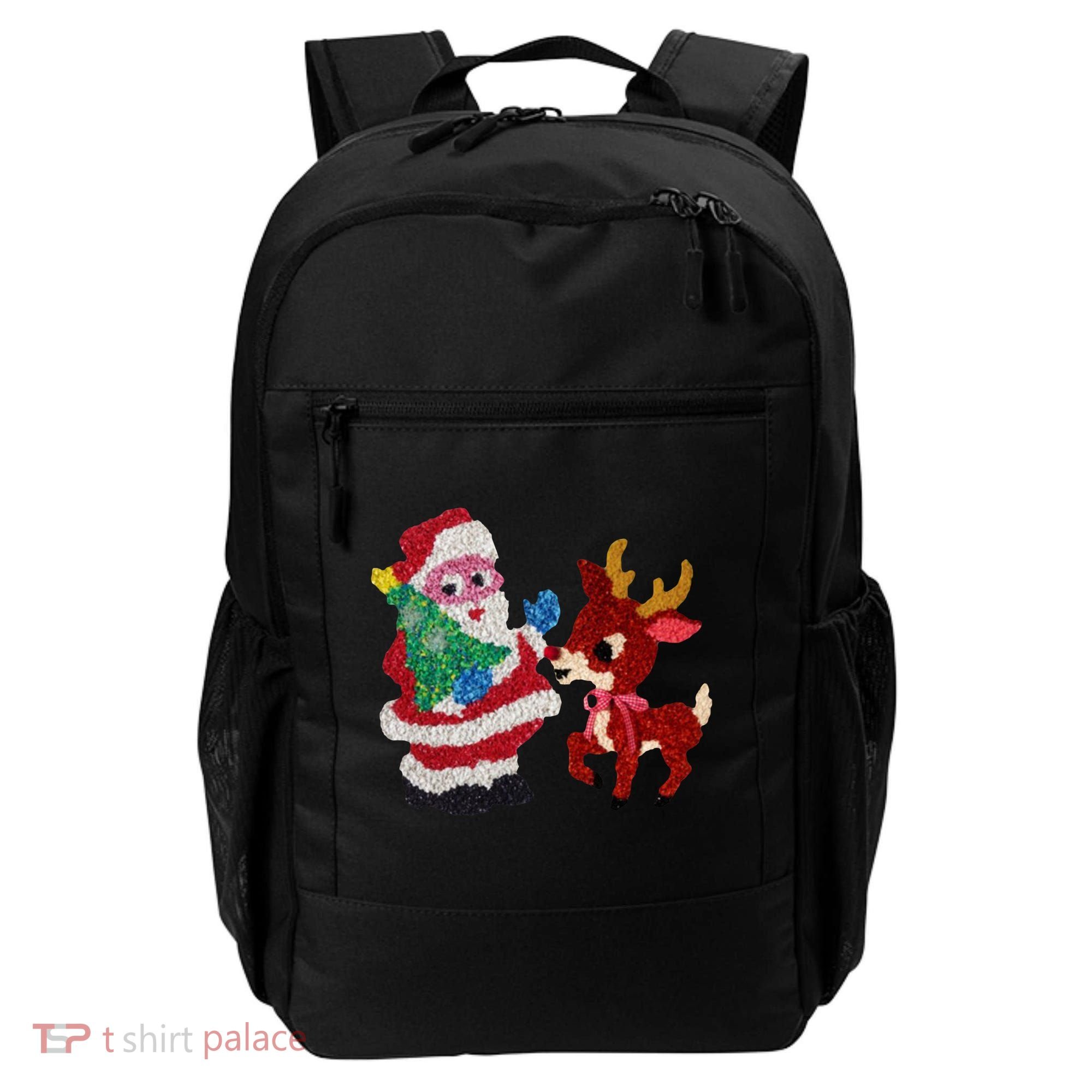 Cute Santa Reindeer Best Friends Christmas Cheer Backpack
