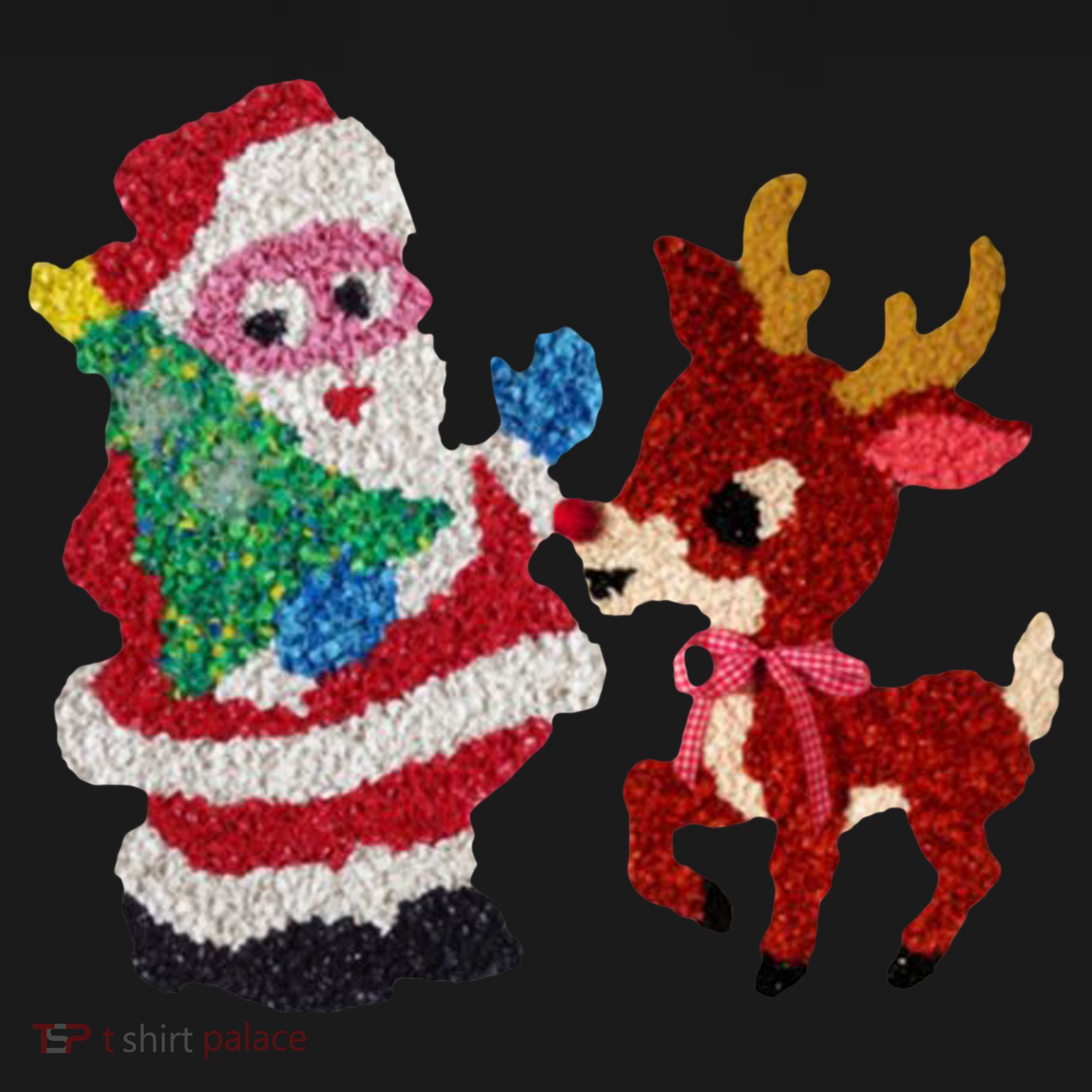 Cute Santa Reindeer Best Friends Christmas Cheer Tote Bag
