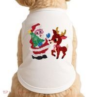 Cute Santa Reindeer Best Friends Christmas Cheer Doggie Tank thumb 0