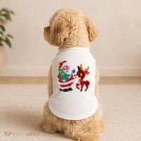 Cute Santa Reindeer Best Friends Christmas Cheer Doggie Tank thumb 2