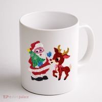 Cute Santa Reindeer Best Friends Christmas Cheer Coffee Mug thumb 1