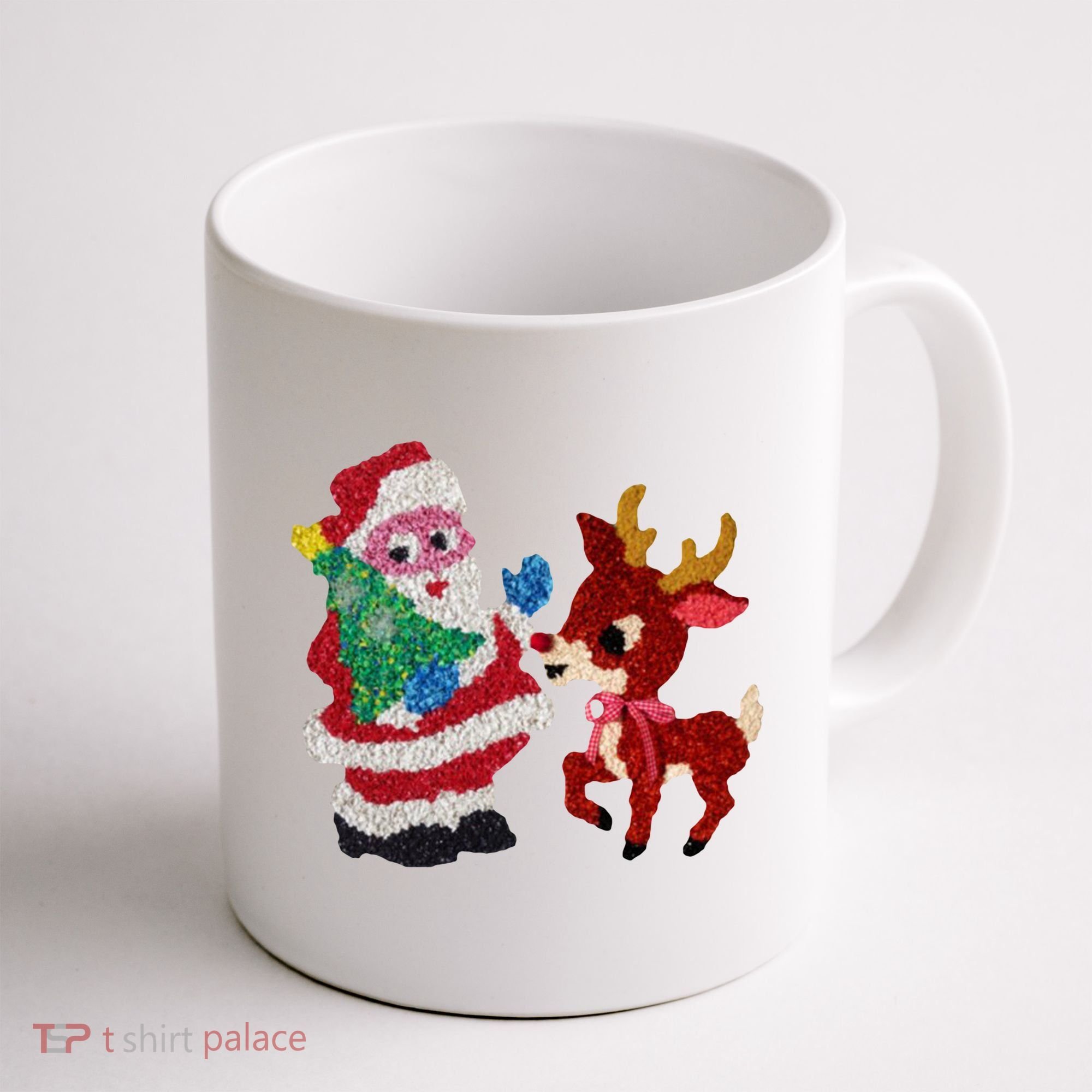 Cute Santa Reindeer Best Friends Christmas Cheer Coffee Mug