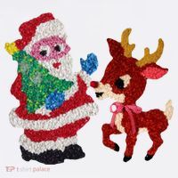 Cute Santa Reindeer Best Friends Christmas Cheer Women's Hoodie thumb 2