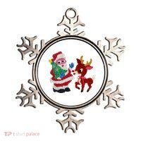 Cute Santa Reindeer Best Friends Christmas Cheer Ornament thumb 0