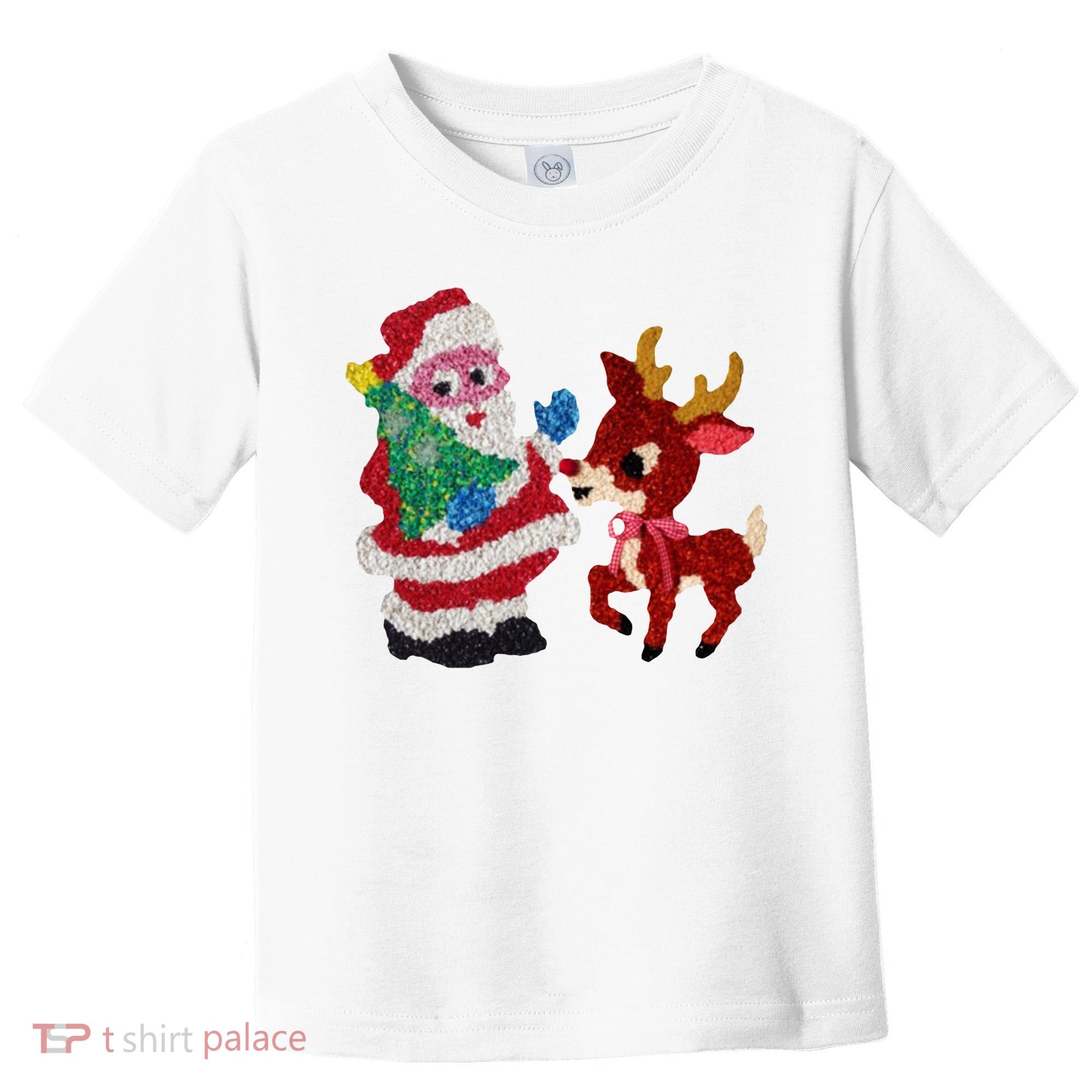 Cute Santa Reindeer Best Friends Christmas Cheer Toddler T-Shirt