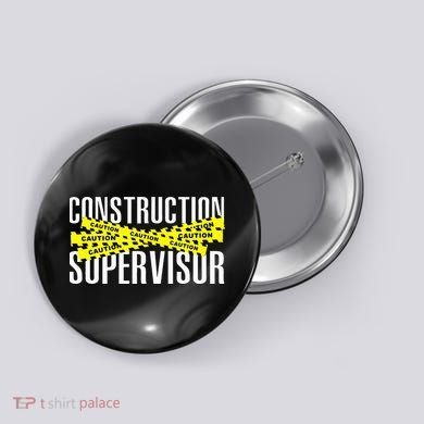 Construction Supervisor Road Worker Construction Worker Road Button