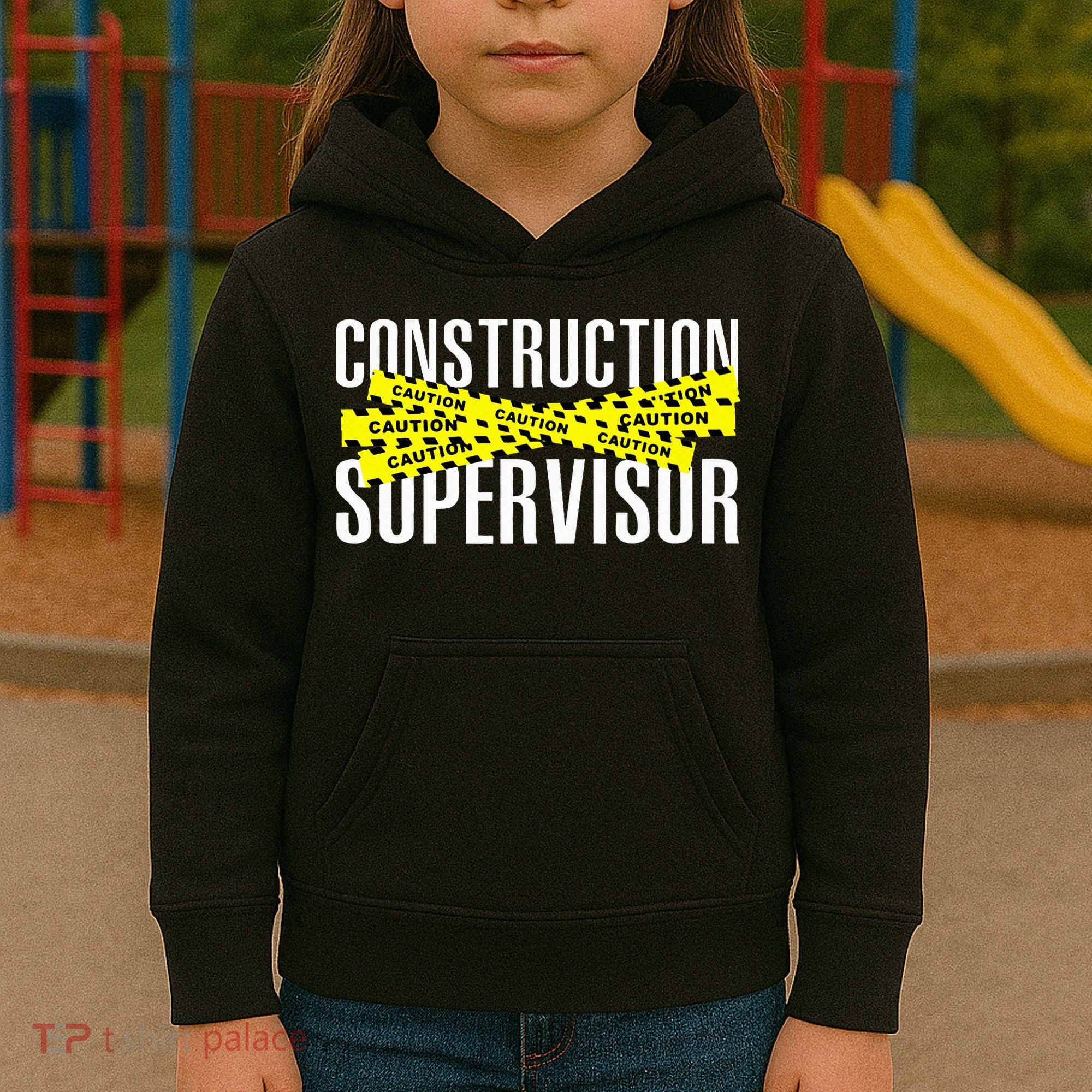 Construction Supervisor Road Worker Construction Worker Road Kids Hoodie