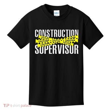 Construction Supervisor Road Worker Construction Worker Road Kids T-Shirt