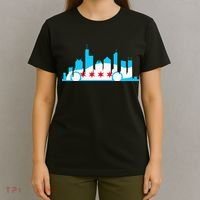 Chicago Skyline Race Car Chicago Flag T-Shirt thumb 4