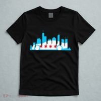 Chicago Skyline Race Car Chicago Flag T-Shirt thumb 5