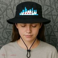 Chicago Skyline Race Car Chicago Flag Bucket Hat thumb 3
