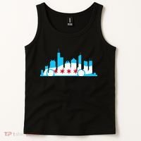 Chicago Skyline Race Car Chicago Flag Tank Top thumb 2