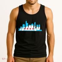 Chicago Skyline Race Car Chicago Flag Tank Top thumb 3