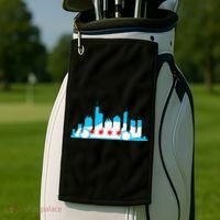 Chicago Skyline Race Car Chicago Flag Golf Towel thumb 2