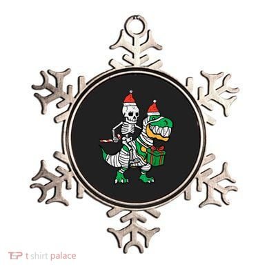 Christmas Skeleton Riding T Rex Santa Xmas Dino Gift Ornament