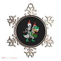 Christmas Skeleton Riding T Rex Santa Xmas Dino Gift Ornament thumb 0