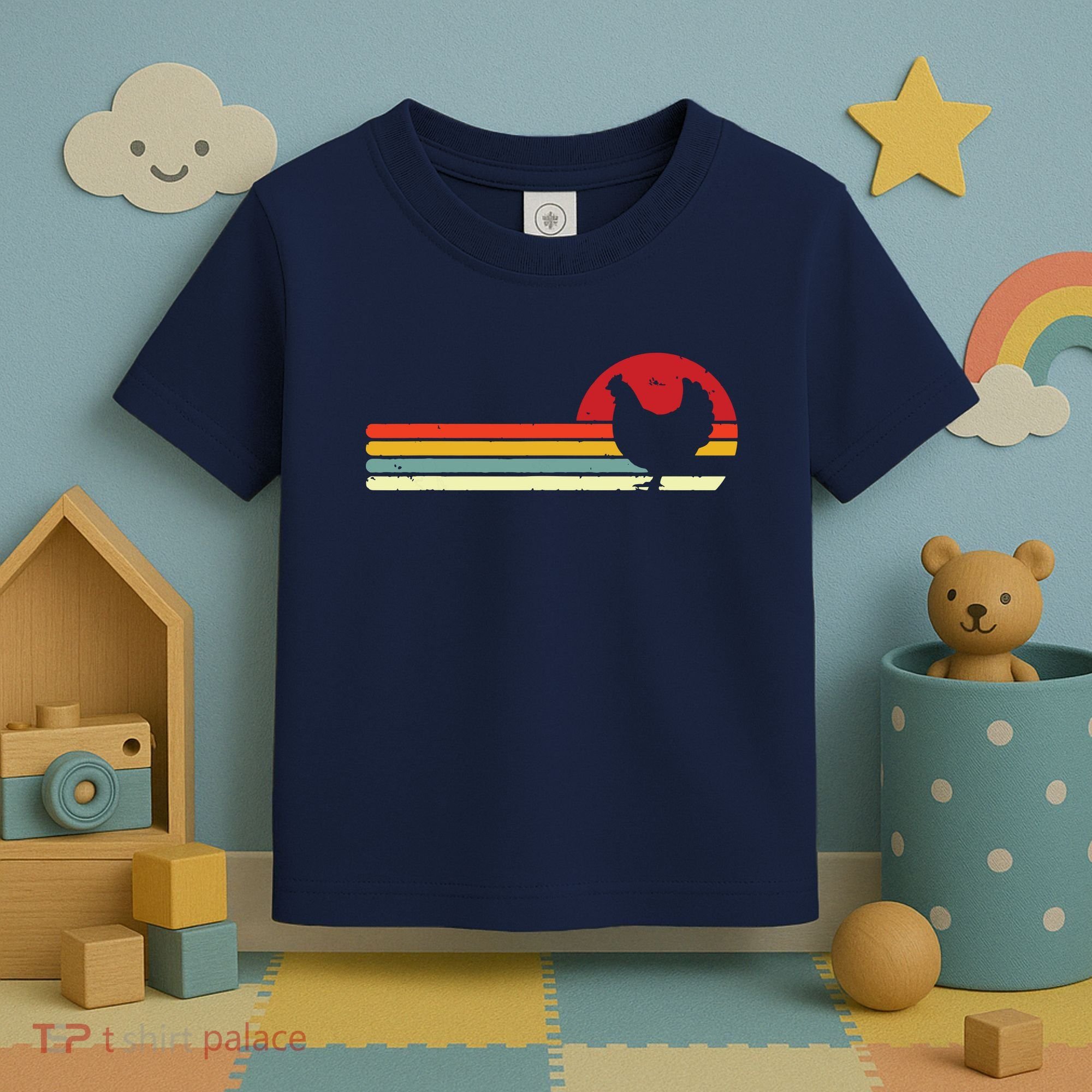 Chicken Shirts Retro Style Toddler T-Shirt