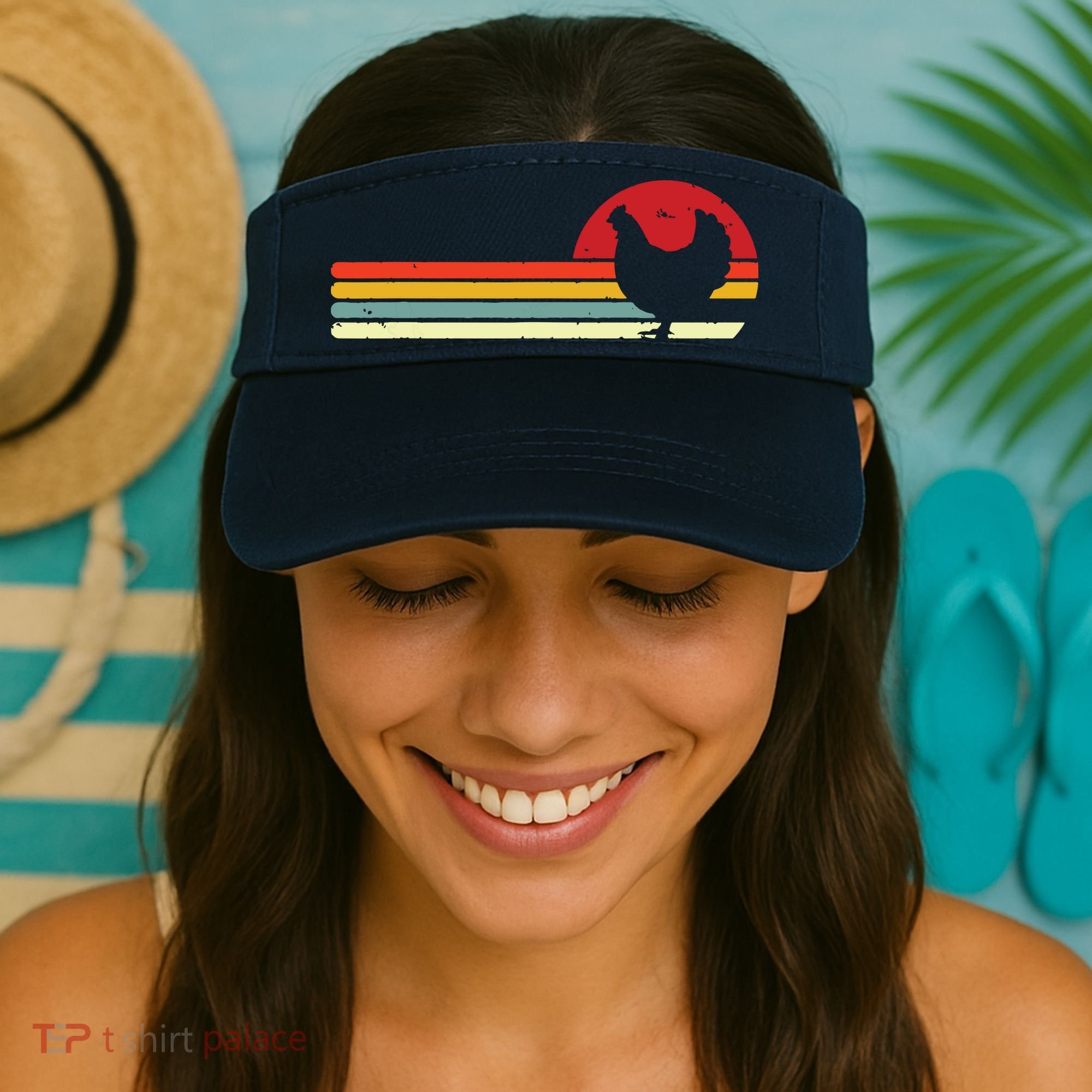 Chicken Shirts Retro Style Visor