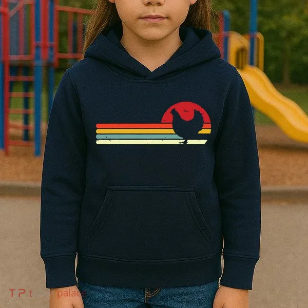 Chicken Shirts Retro Style Kids Hoodie