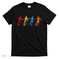 Colorful Soccer Retro Players Sports Fan T-Shirt thumb 0