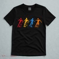 Colorful Soccer Retro Players Sports Fan T-Shirt thumb 5