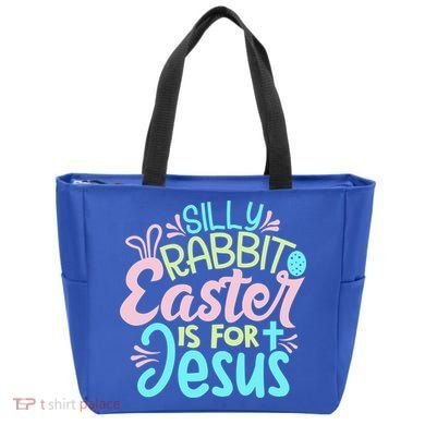 Colorful Silly Rabbit Easter Is For Jesus Christ Funny Tote Bag
