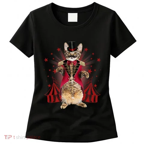 Circus S Ringmaster Cat Ringmaster Costume Women's T-Shirt in the selected color
