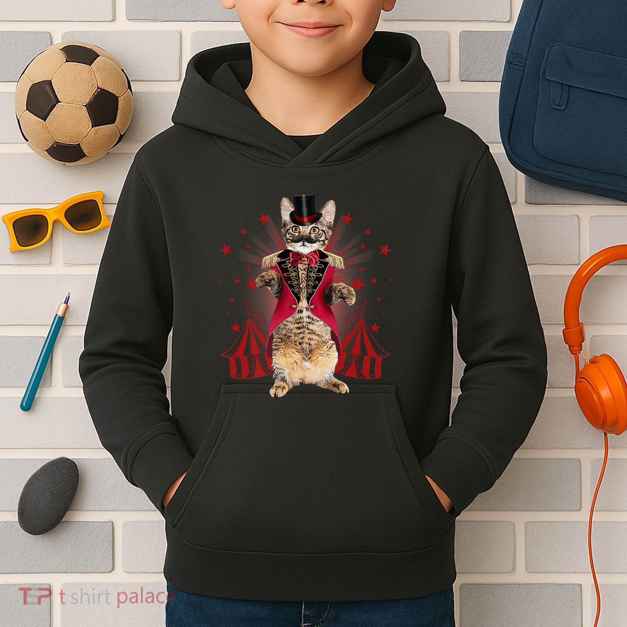 Circus S Ringmaster Cat Ringmaster Costume Kids Hoodie