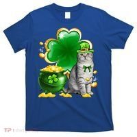 Cat Shamrock St Patricks Day Cat Irish Gift Cute Gift T-Shirt thumb 0