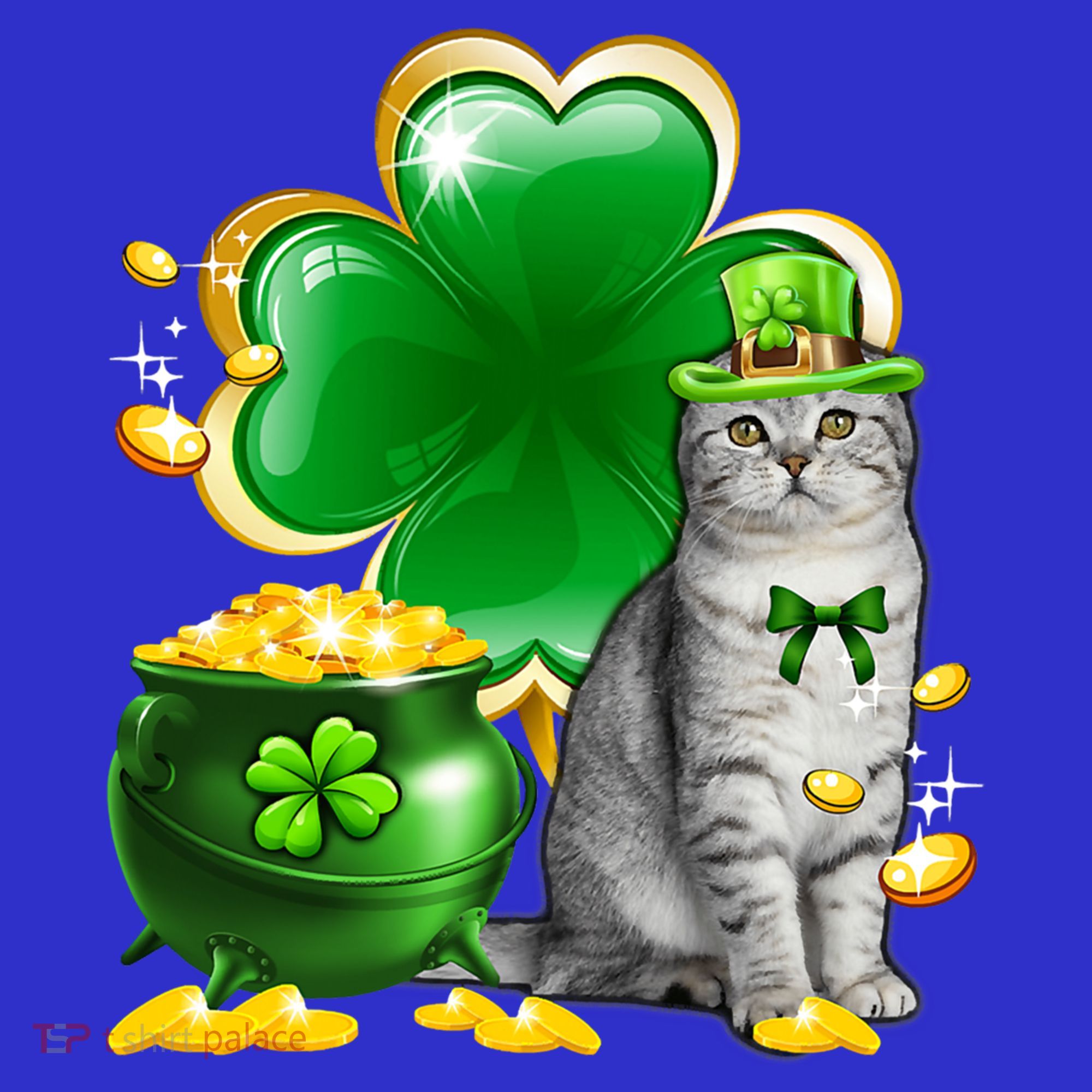 Cat Shamrock St Patricks Day Cat Irish Gift Cute Gift Toddler Hoodie