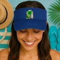 Cat Shamrock St Patricks Day Cat Irish Gift Cute Gift Visor thumb 2