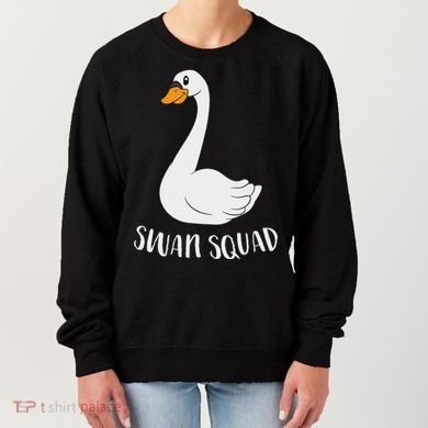 Cute Swan Squad Funny Team Swans Women's Sweatshirt