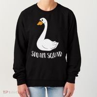 Cute Swan Squad Funny Team Swans Women's Sweatshirt thumb 0